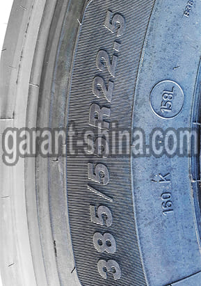 Goodyear KMAX T Gen-2 (прицепная) 385/55 R22.5 160K 20PR - Фото размера и индексов на боковине